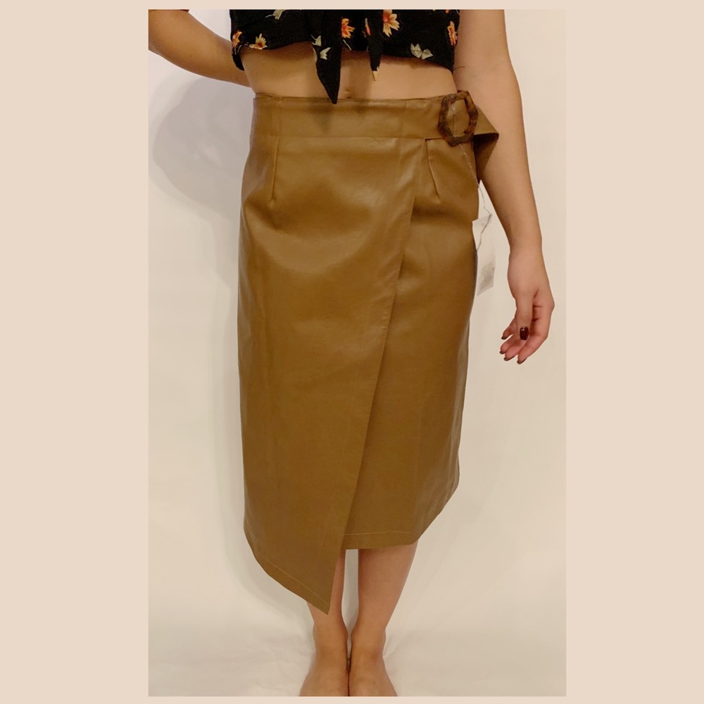 Never Fully Dresses Faux Leather Skirt NWT